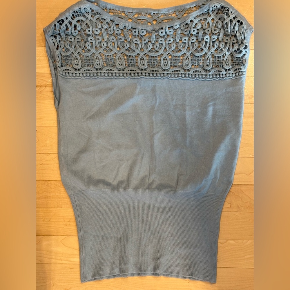 Pale blue Lace Sweater